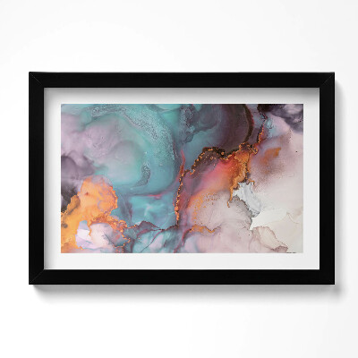 Kép keretben Türkiz-arany márvány arany márvány