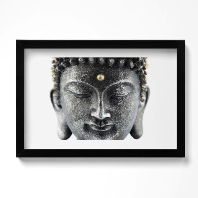 Keretezett kép Egy Buddha szobor feje