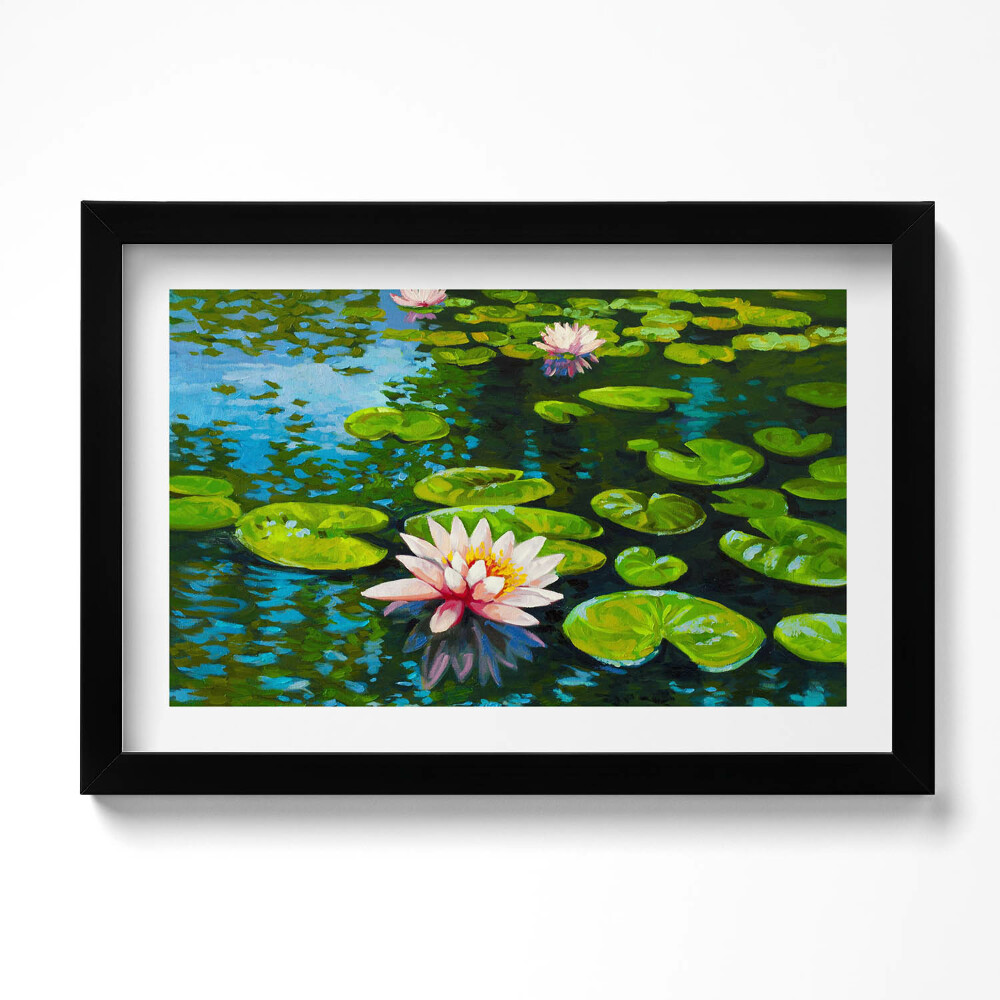Kép keretben Painting Water lilies