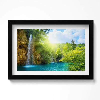 Kép keretben Tájkép kék lagúnával