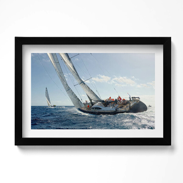Kép keretben Vitorlás yacht regatta