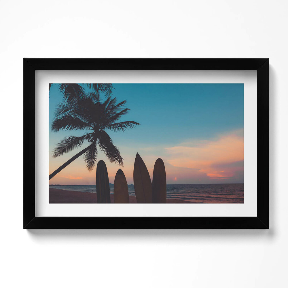 Kép keretben Szörfözés egy trópusi strandon