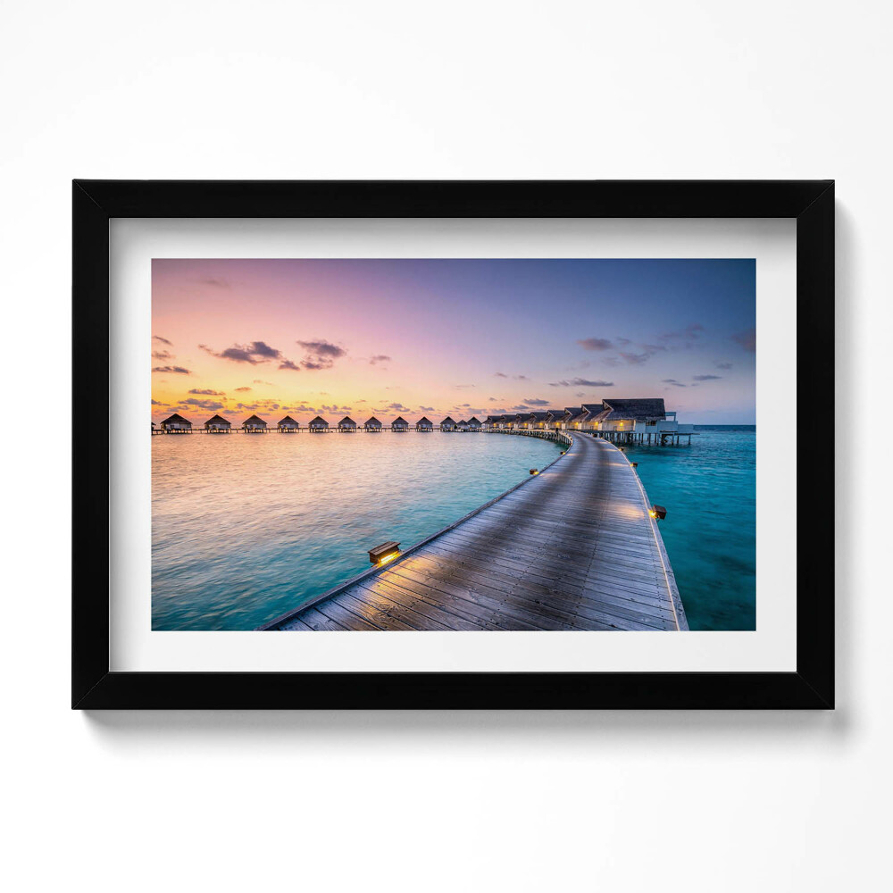 Kép keretben Naplemente Maldív-szigetek