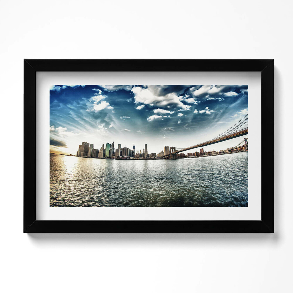 Keretezett kép Város és Brooklyn híd