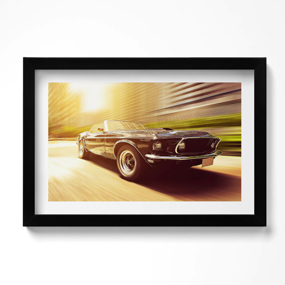 Keretezett kép Klasszikus autó menet közben