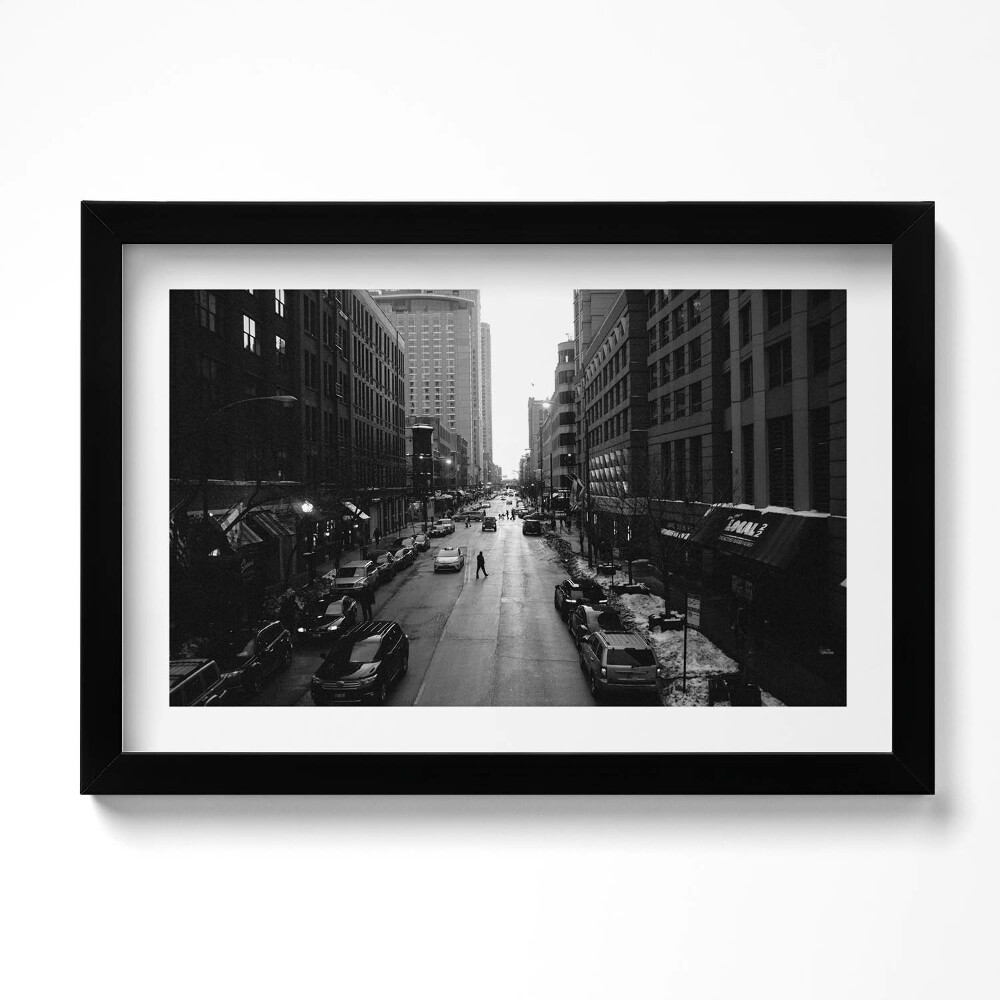Kép keretben Chicagó fekete-fehér utcái