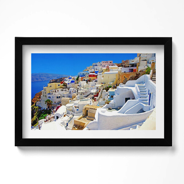 Kép keretben Görögország Santorini