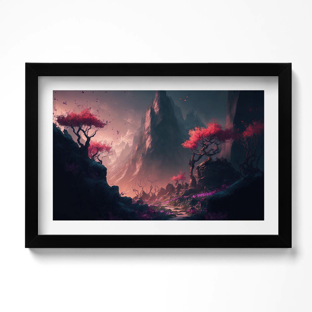 Kép keretben Varázslatos erdő és hegyek