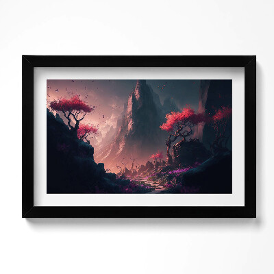 Kép keretben Varázslatos erdő és hegyek