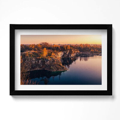 Keretezett kép Krakkó Zakrzówek-tó ősszel