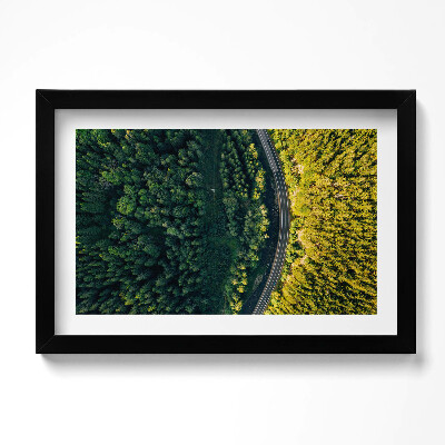 Kép keretben Erdő drónról - Mount Sněžka