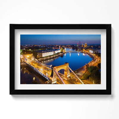 Kép keretben City at night Wroclaw