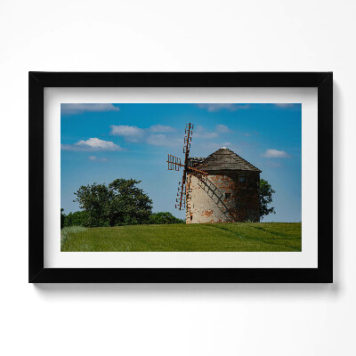 Kép keretben Szélmalom Morvaországban