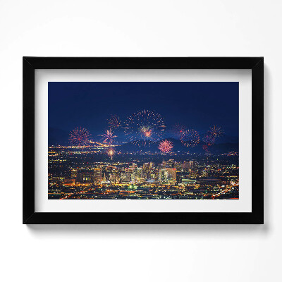 Keretezett kép Phoenix városa éjszaka