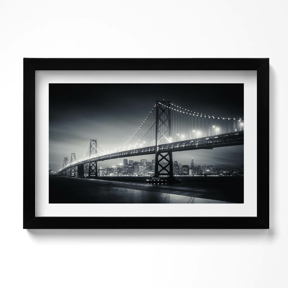 Keretezett kép San Francisco éjszakai híd