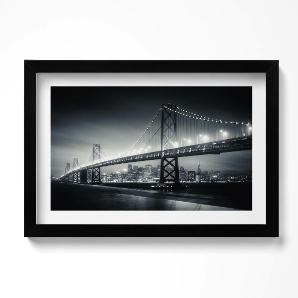 Keretezett kép San Francisco éjszakai híd