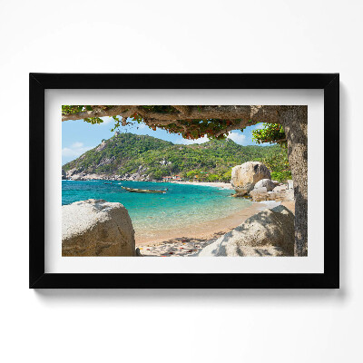 Kép keretben Tengeri kilátás Koh Tao Thaiföldön