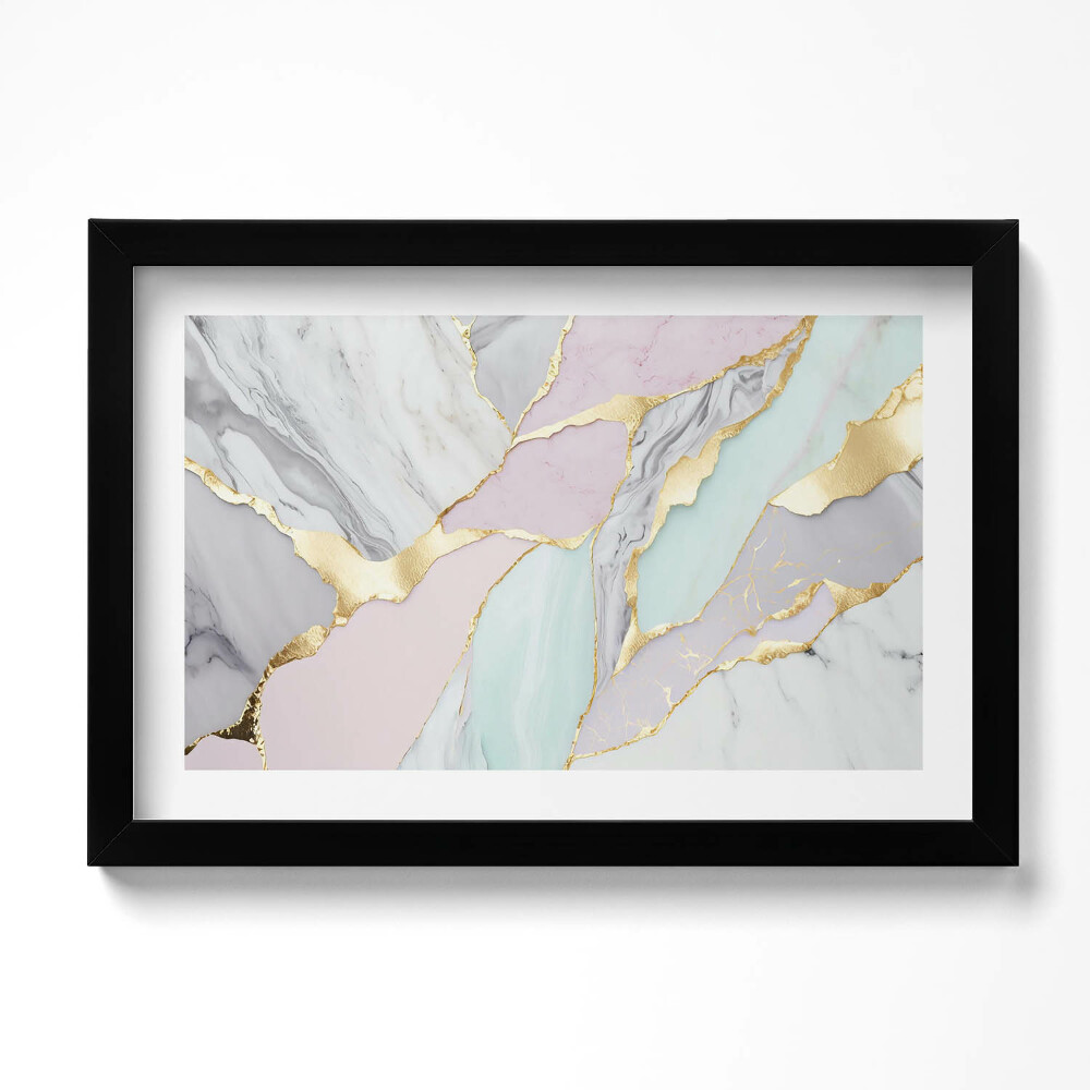 Keretezett kép Pasztell márvány