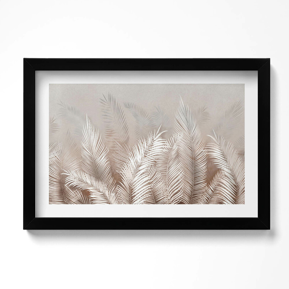 Kép keretben Vegetáció boho levelek