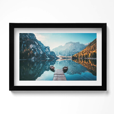 Keretezett kép Csónakok egy tavon