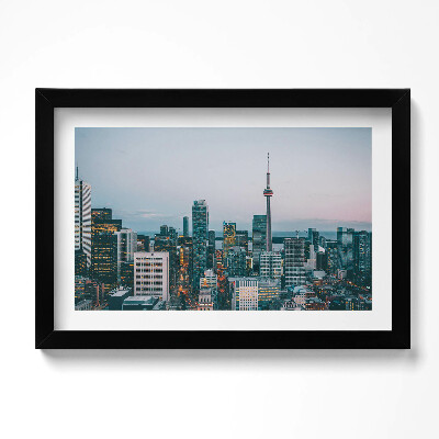 Keretezett kép Panoráma a városról este