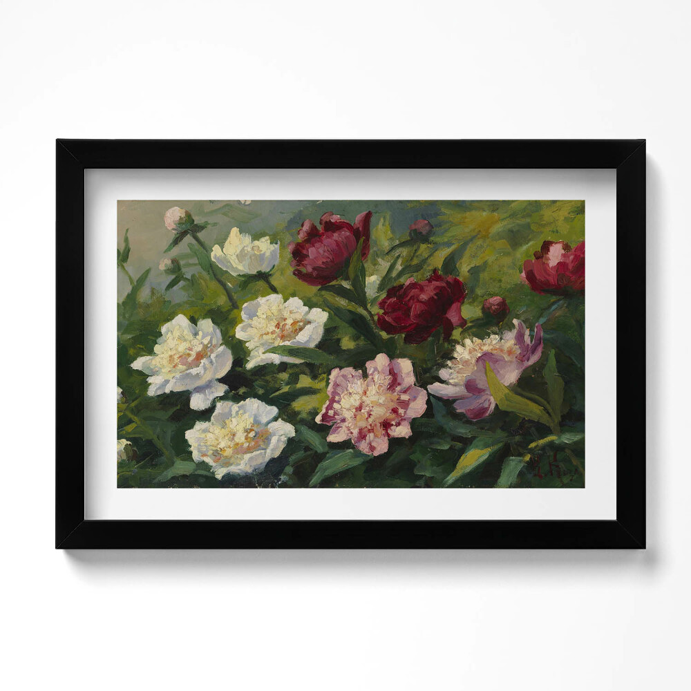 Kép keretben Festett gyönyörű virágok