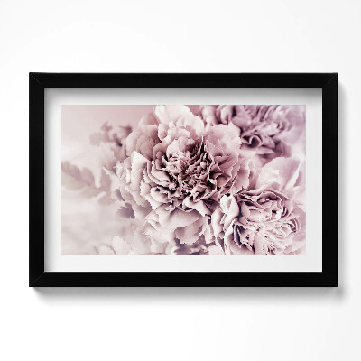 Kép keretben Halvány rózsaszín pünkösdi rózsaszirmok