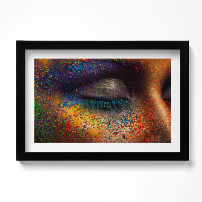 Kép keretben Színes női szem