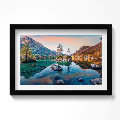 Kép keretben Gyönyörű hegyi tó táj