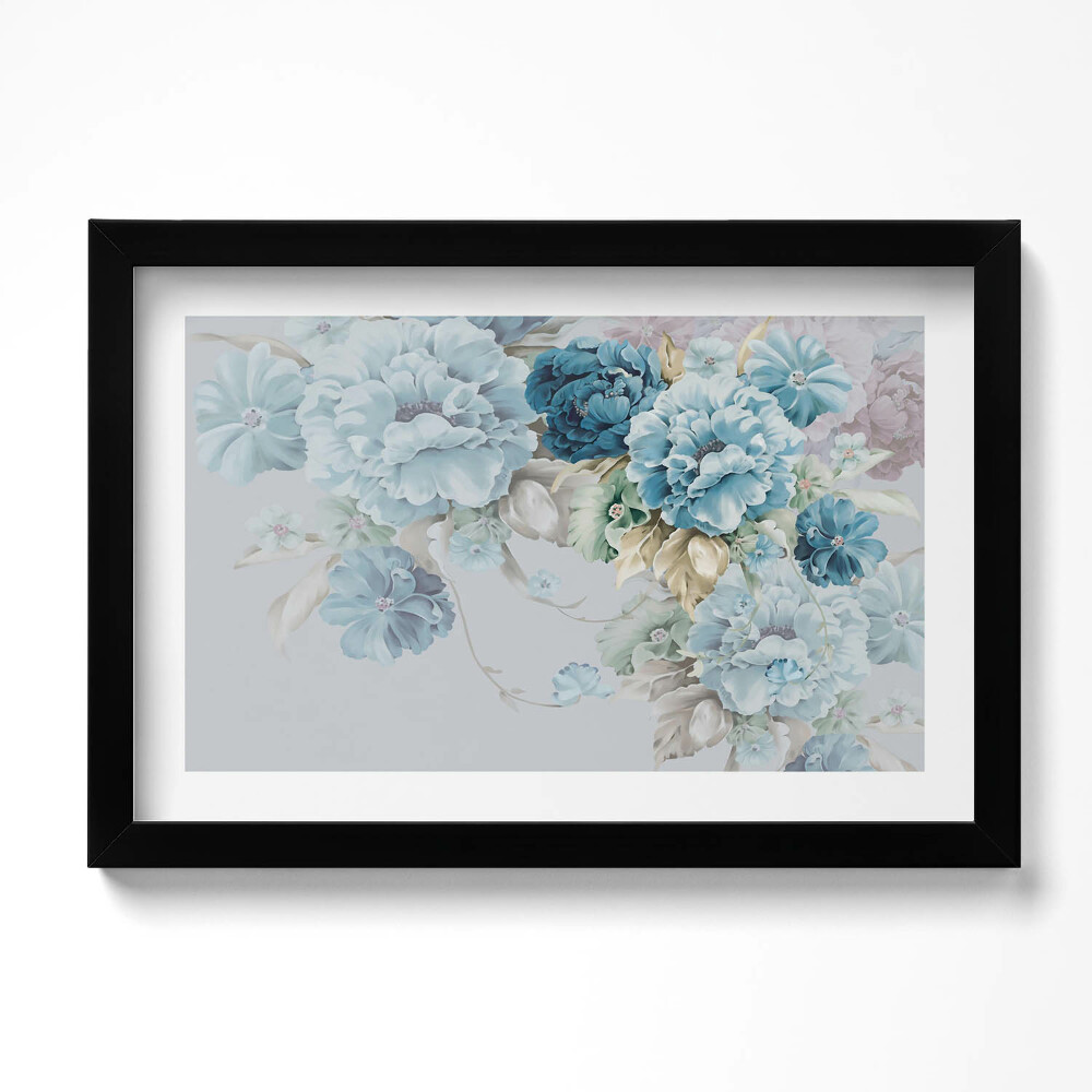 Keretezett kép Finom pünkösdi virágokat ábrázoló festmény