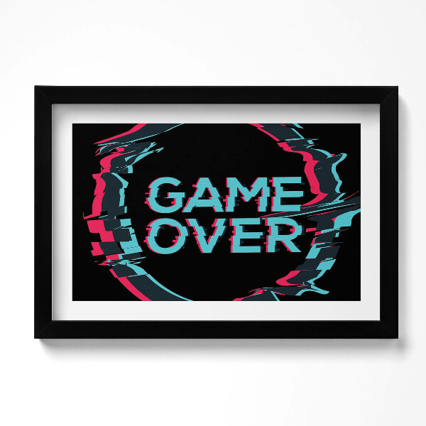 Kép keretben "Game over" felirat egy játékosnak