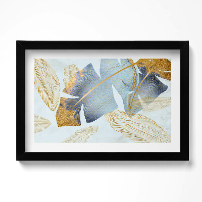 Keretezett kép Glamour banánlevelek arannyal