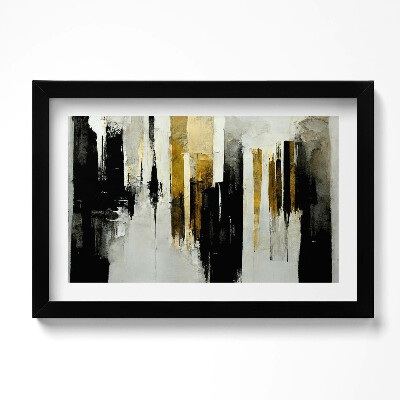 Keretezett kép Absztrakt művészet arannyal