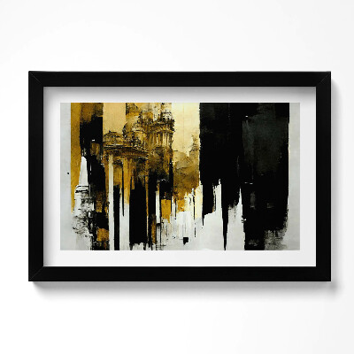 Kép keretben Absztrakt művészet arannyal