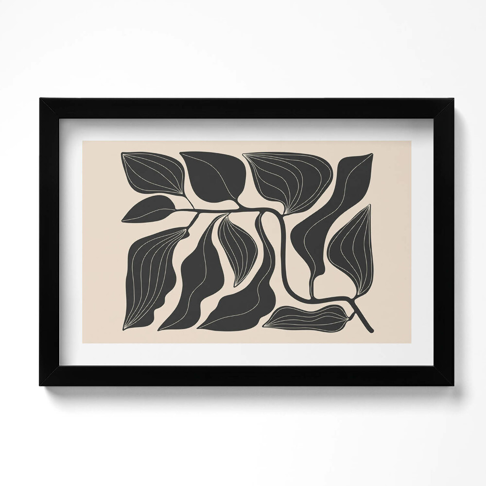 Keretezett kép Minimalista illusztráció növényi levelek