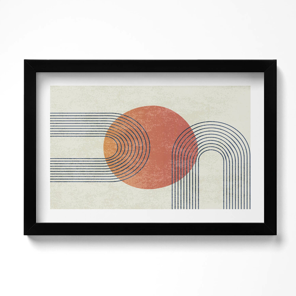 Kép keretben Modern művészeti vonalak és kör