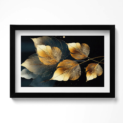 Keretezett kép Arany csillogó levelek