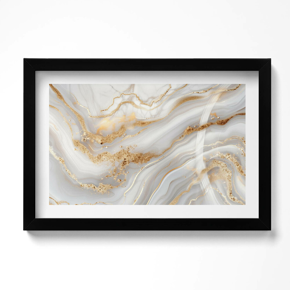 Keretezett kép Márvány textúra arannyal