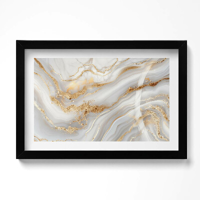 Keretezett kép Márvány textúra arannyal