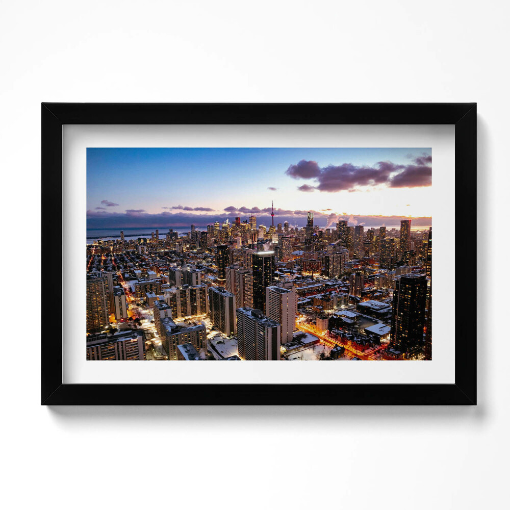 Kép keretben Madártávlatból nagyvárosi építészet