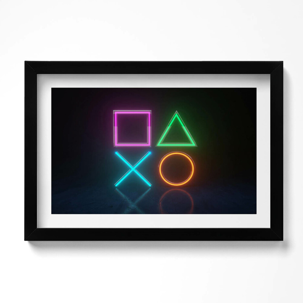 Keretezett kép Játékos szimbólumok - karakterek a konzolpadon