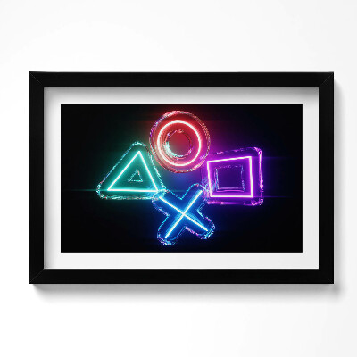 Kép keretben Játékos szimbólumok - karakterek a konzolpadon