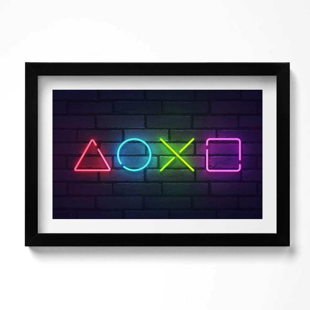 Kép keretben Játékos szimbólumok - karakterek a konzolpadon Játékos szimbólumok - karakterek a konzolpadon Karakterek a konzolpadon