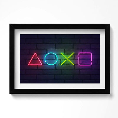 Kép keretben Játékos szimbólumok - karakterek a konzolpadon Játékos szimbólumok - karakterek a konzolpadon Karakterek a konzolpadon