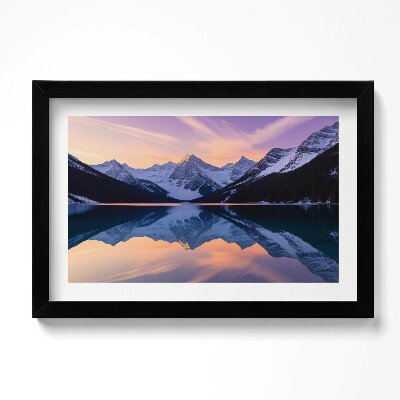 Kép keretben Hegyi és tavi tájkép este