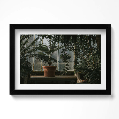 Keretezett kép Szüreti növények egy ablakon