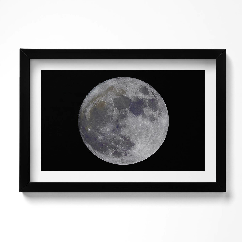 Kép keretben Telihold a fekete égbolton