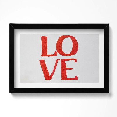 Keretezett kép Piros LOVE graffiti
