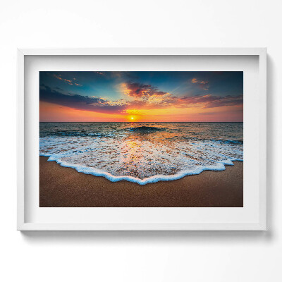 Kép keretben Naplemente a tengerparton