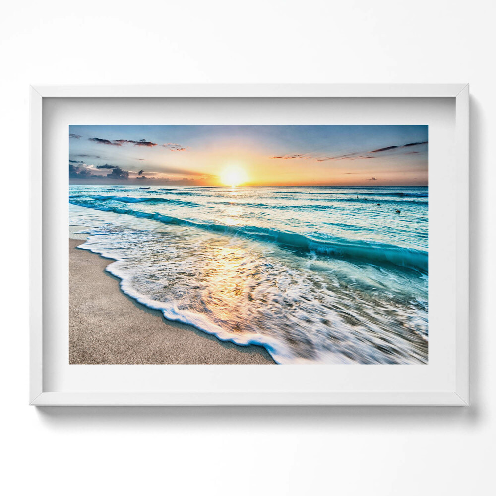 Kép keretben Naplemente a tengerparton